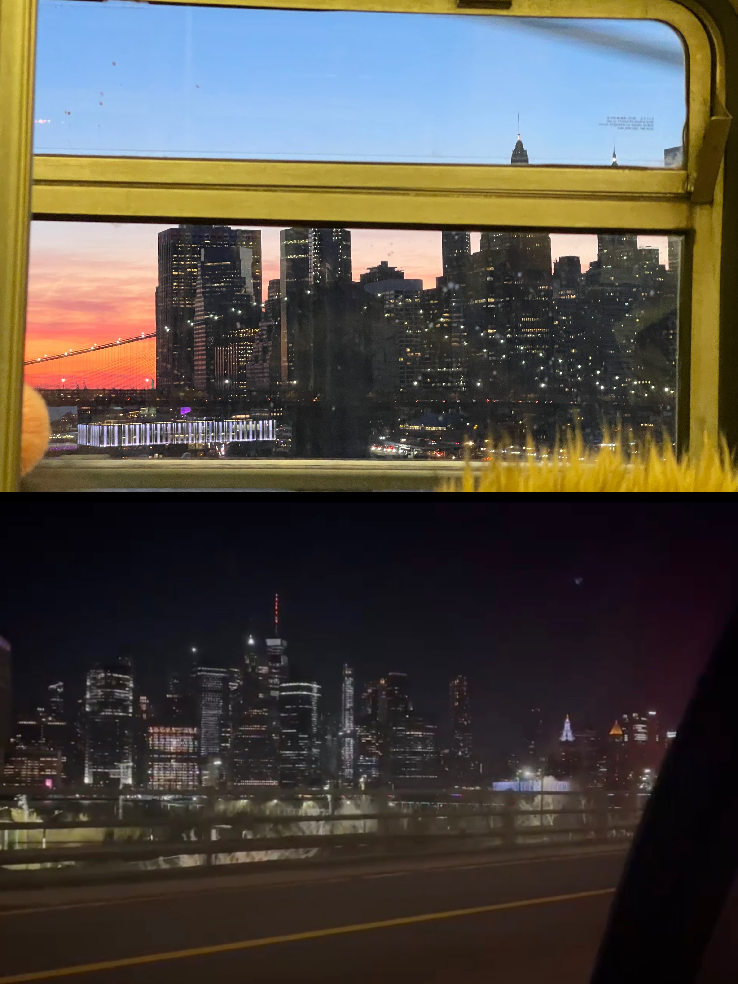 New York, split between day and night